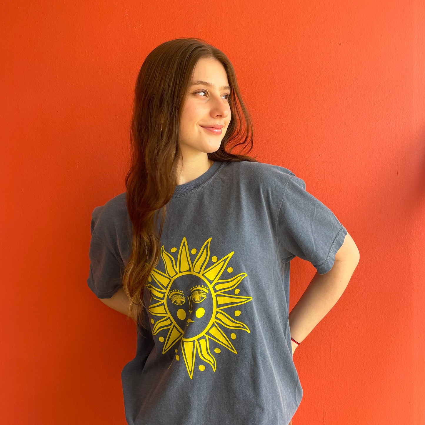 Sun T-shirt - Denim Blue