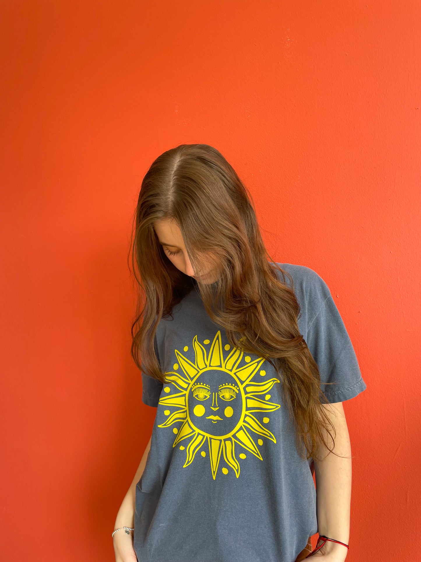 Sun T-shirt - Denim Blue