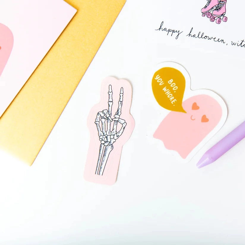 Skeleton Peace Sticker
