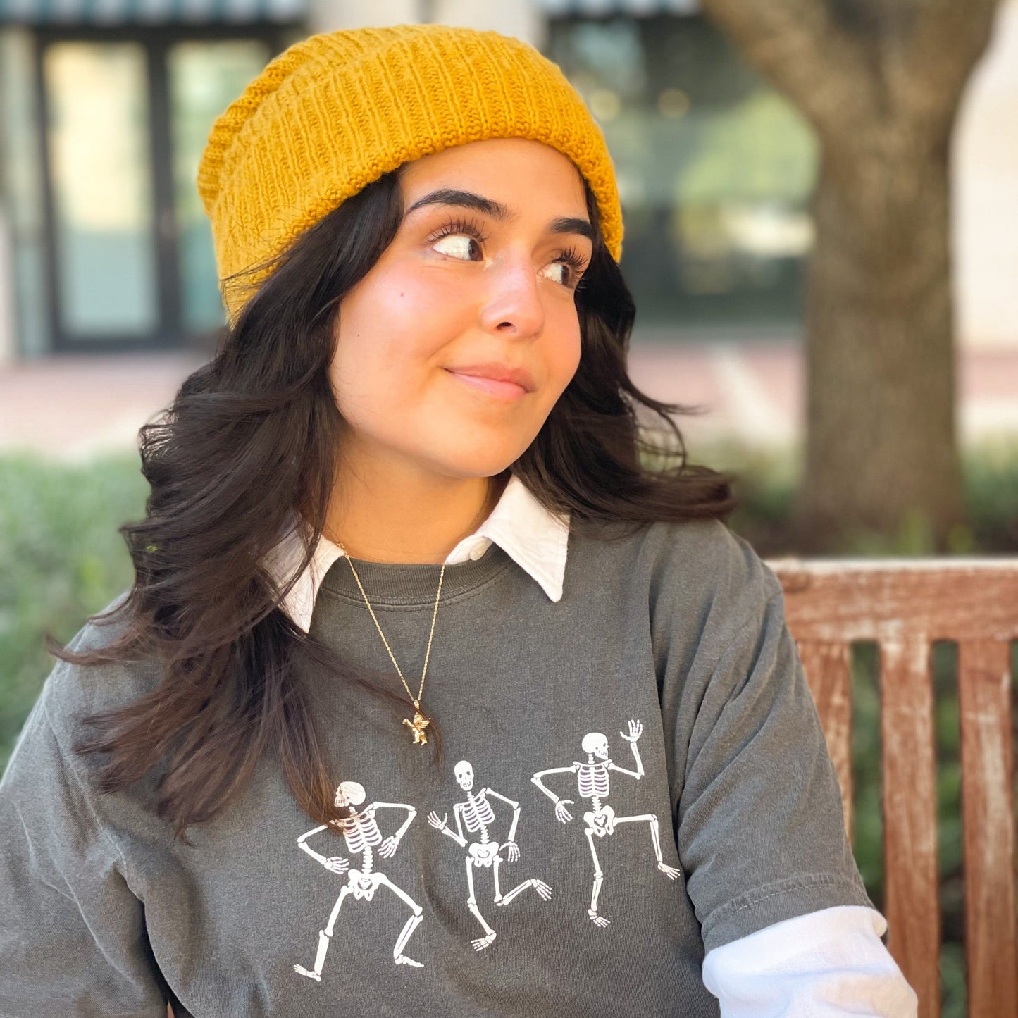 Dancing Skeletons T-shirt - Dark grey