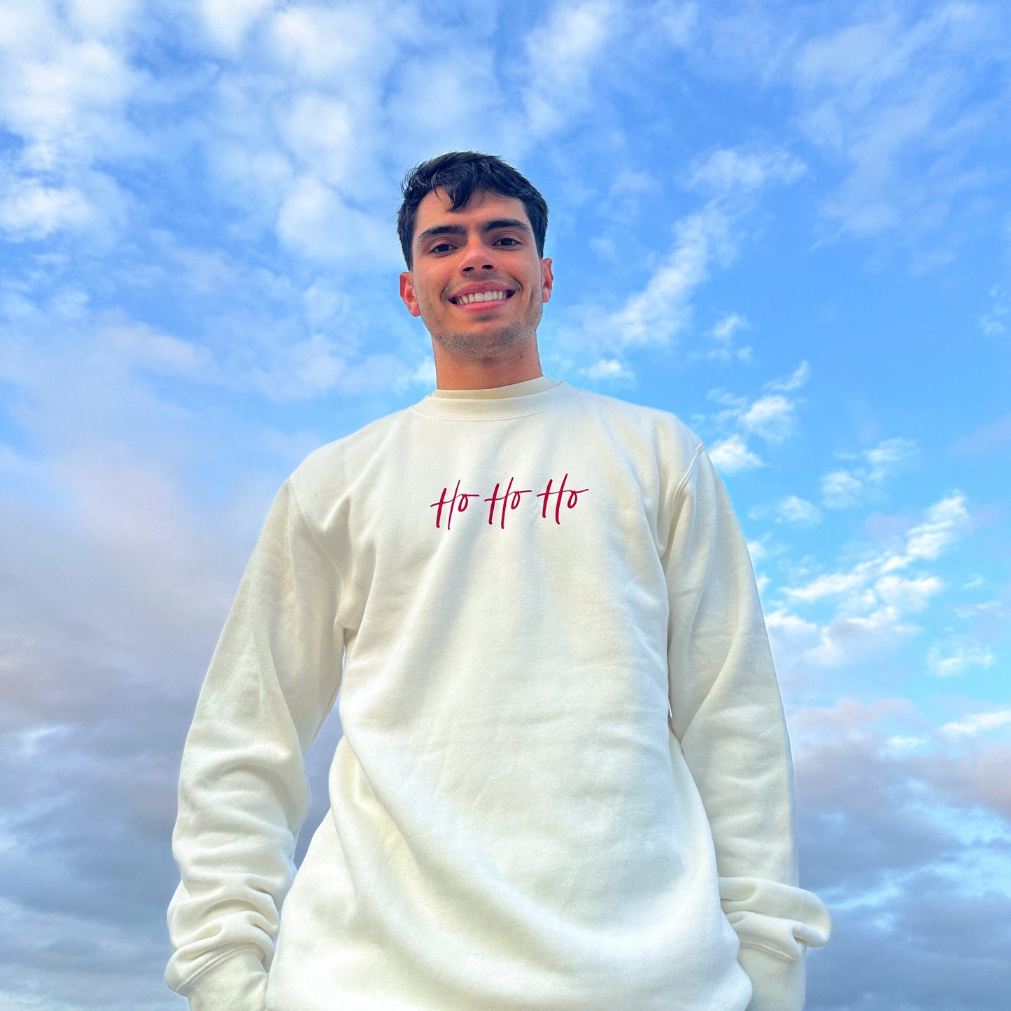 Ho Ho Ho Sweatshirt - White Pigment Dyed
