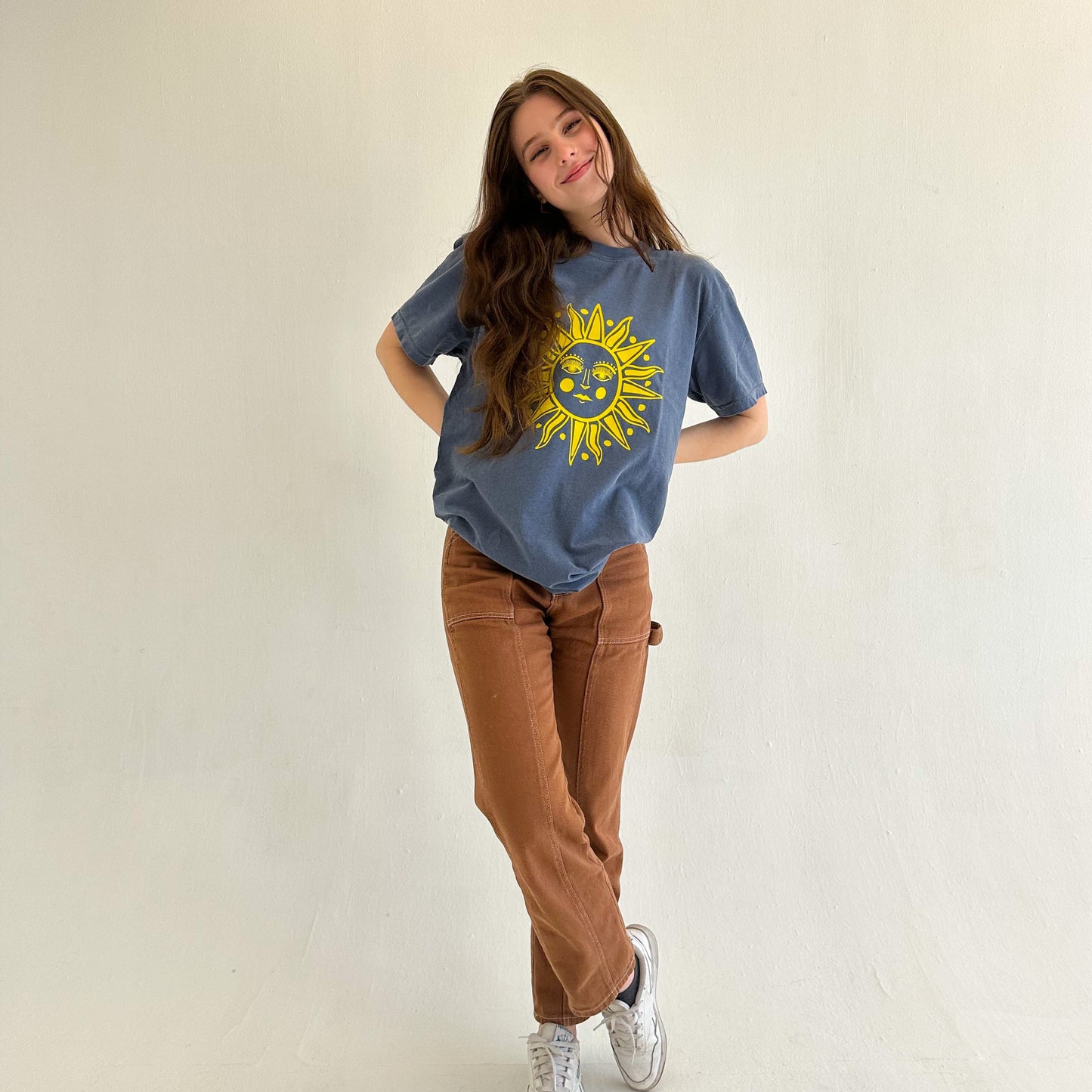 Sun T-shirt - Denim Blue