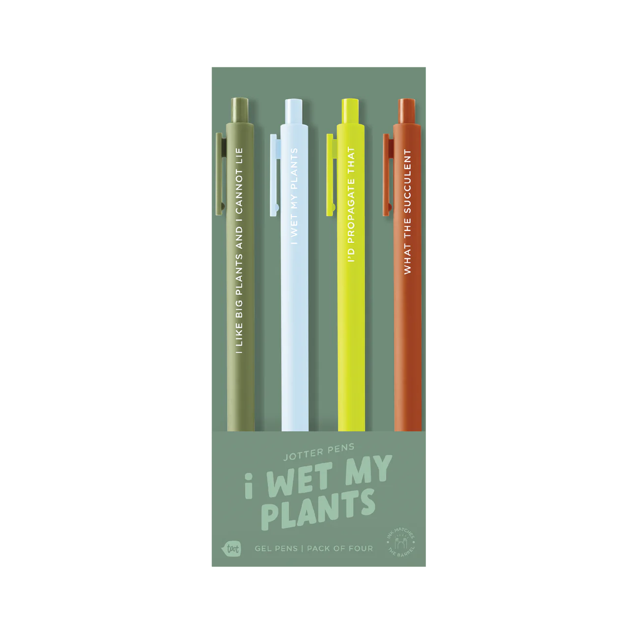 I wet my plants jotter pens set