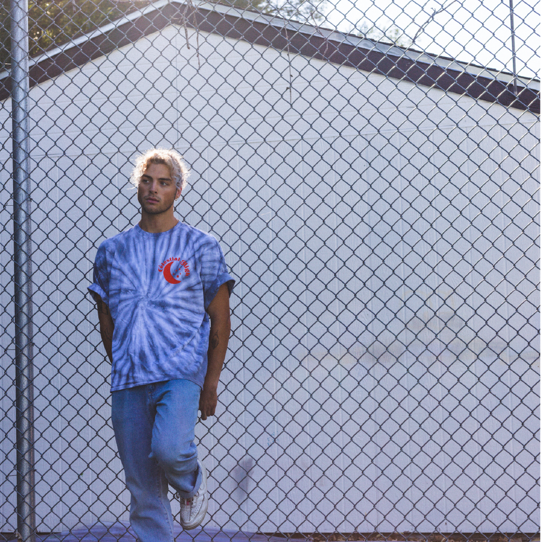 Celestial High T-shirt - Grey tie-dye