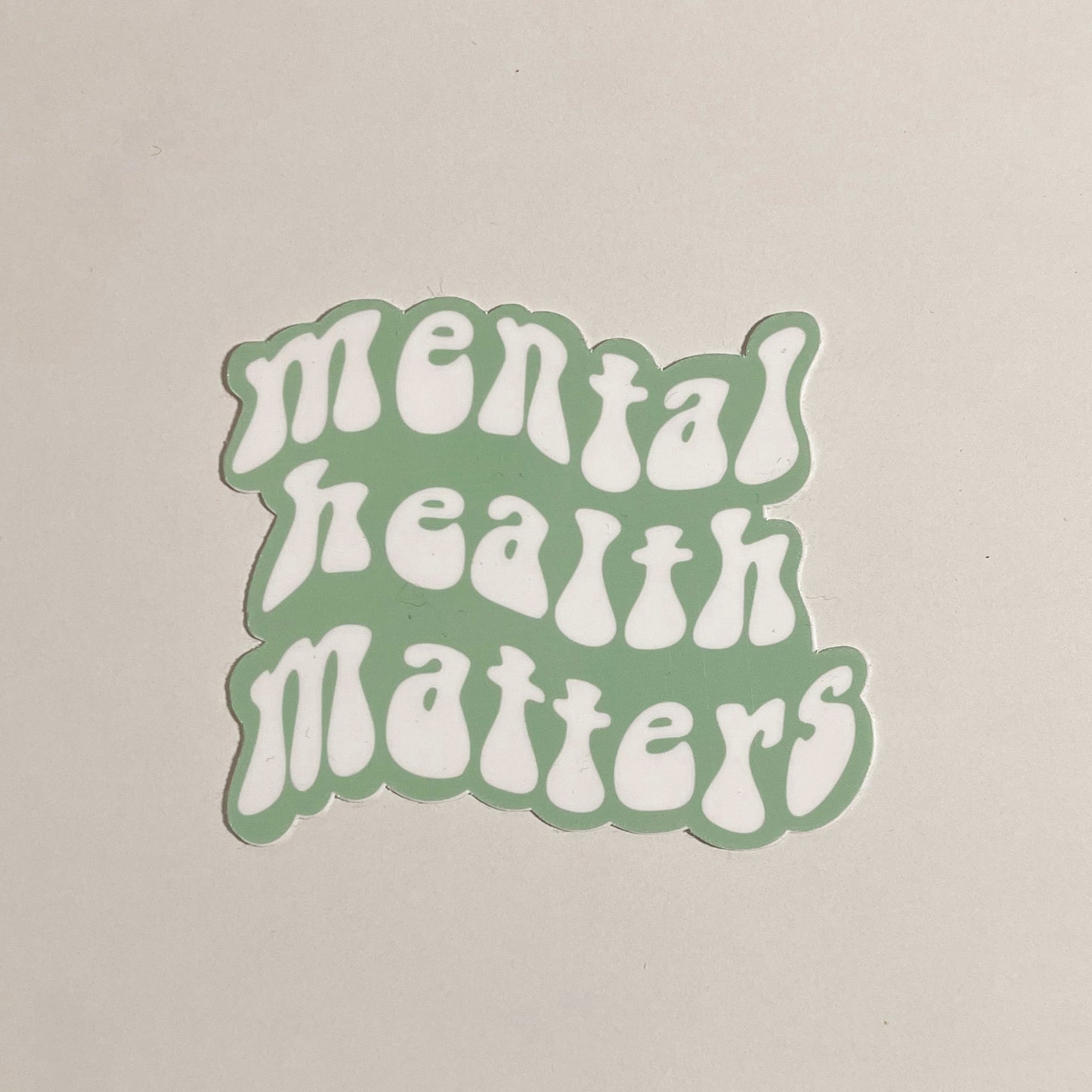mental health matters sticker - sage