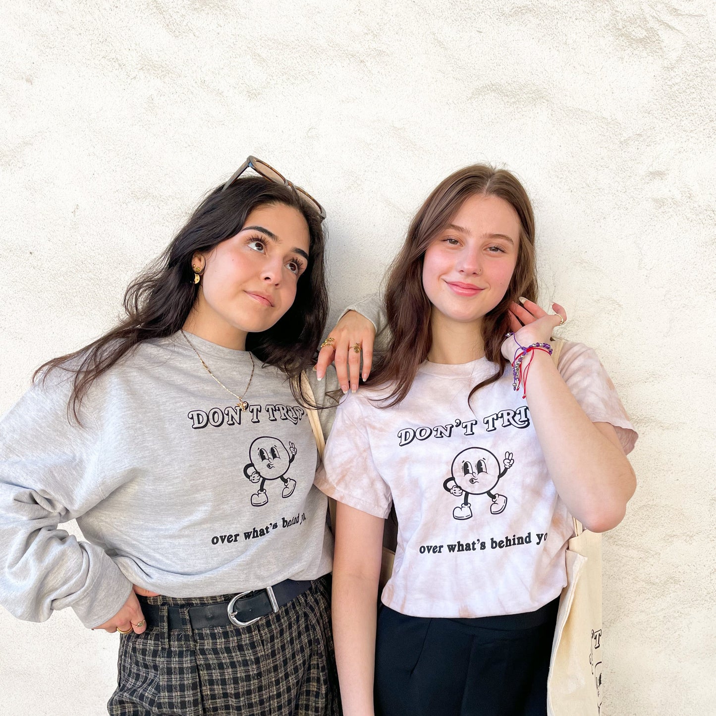 Don't Trip Over What's Behind You Sweatshirt - Heather Grey
