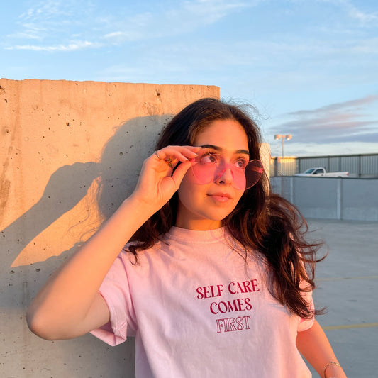 Self Care Comes First T-shirt - Blossom