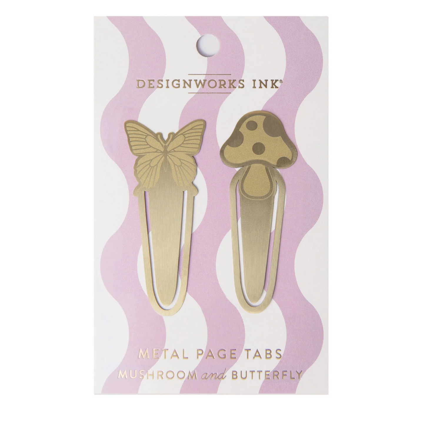 Metal Page Tabs - Mushrooms + Butterfly