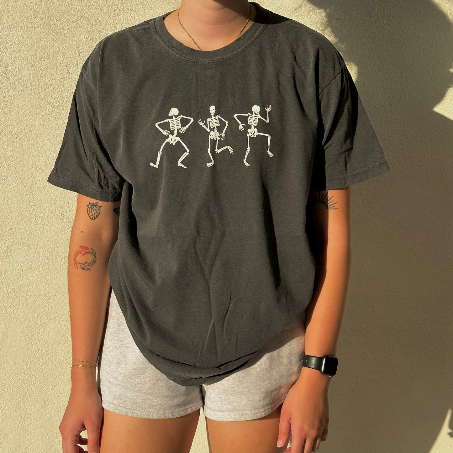 Dancing Skeletons T-shirt - Dark grey