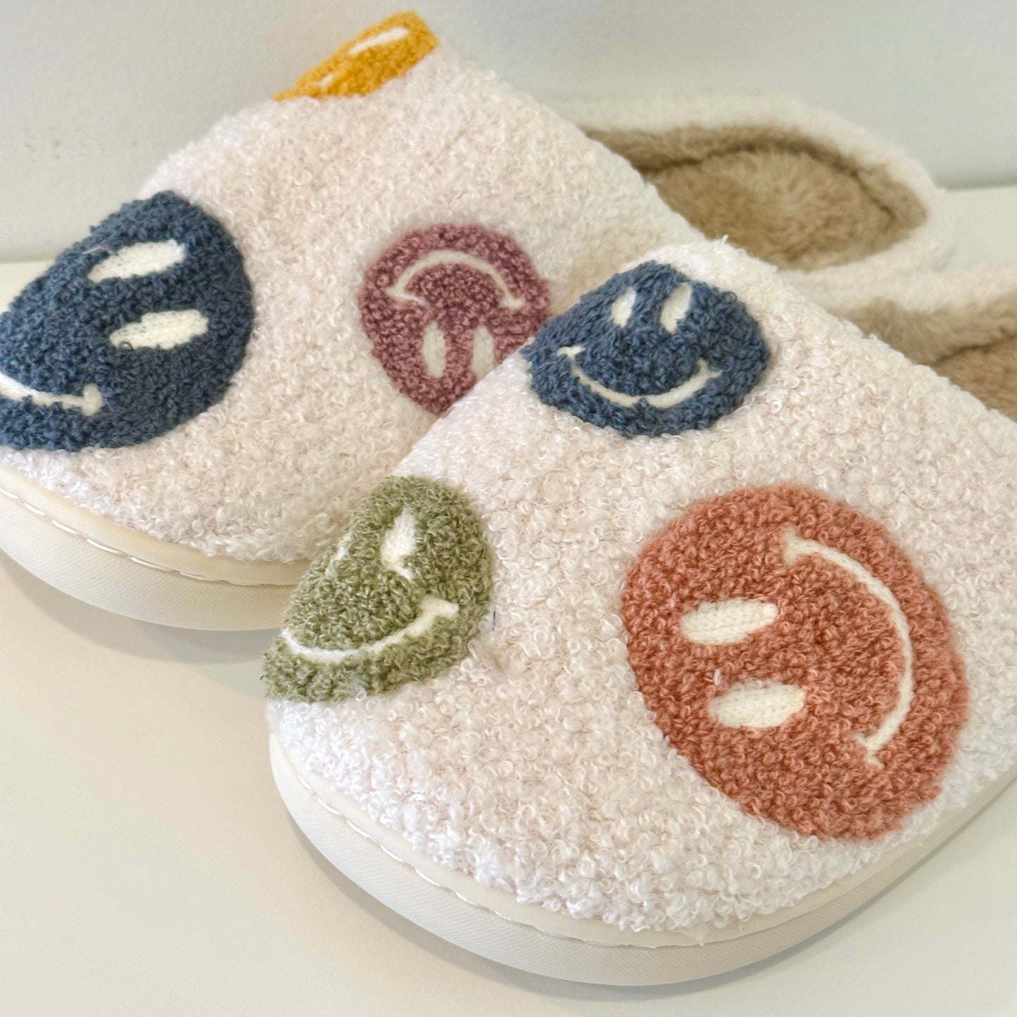 Colorful Smiley Slippers
