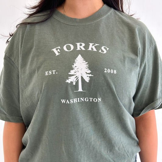 Forks Washington T-shirt - Moss