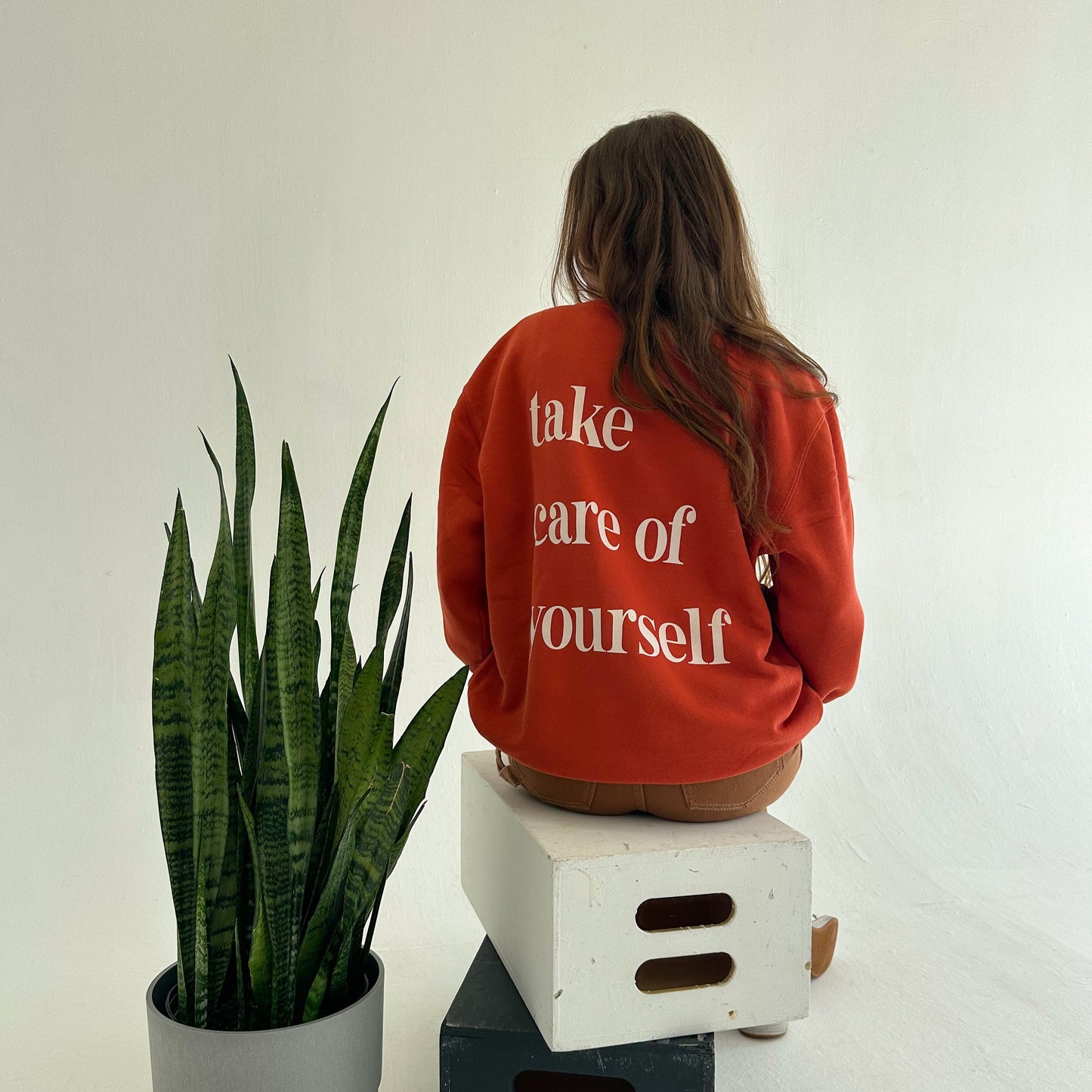Take Care of Yourself Sweatshirt - Amber