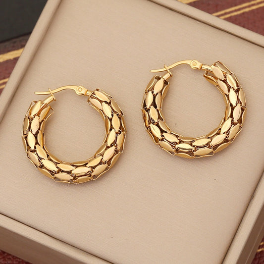 Snakeskin Gold Earrings