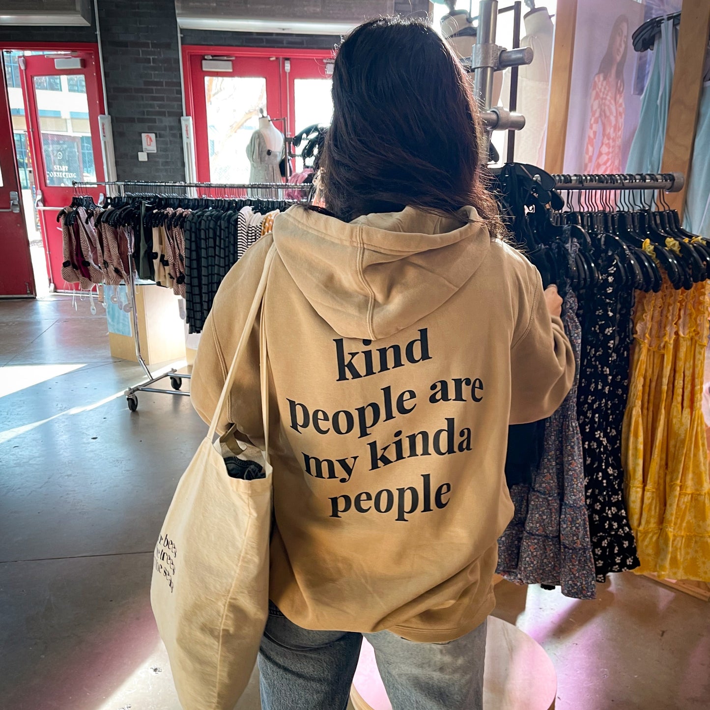 Kind people are my kinda people hoodie - Sand