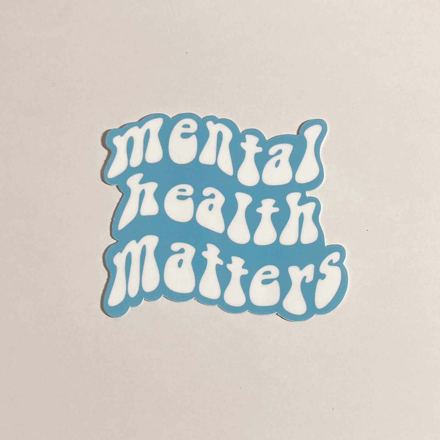mental health matters sticker - blue