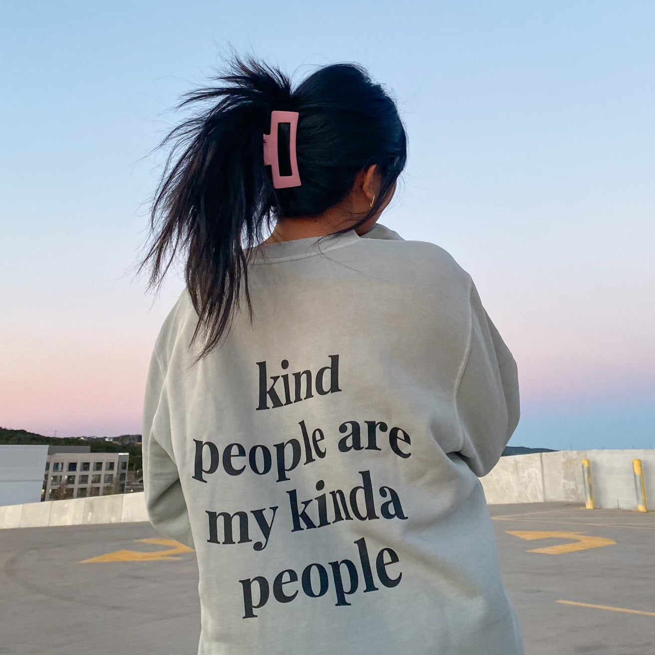 Kind people are my kinda people sweatshirt - mint/sage