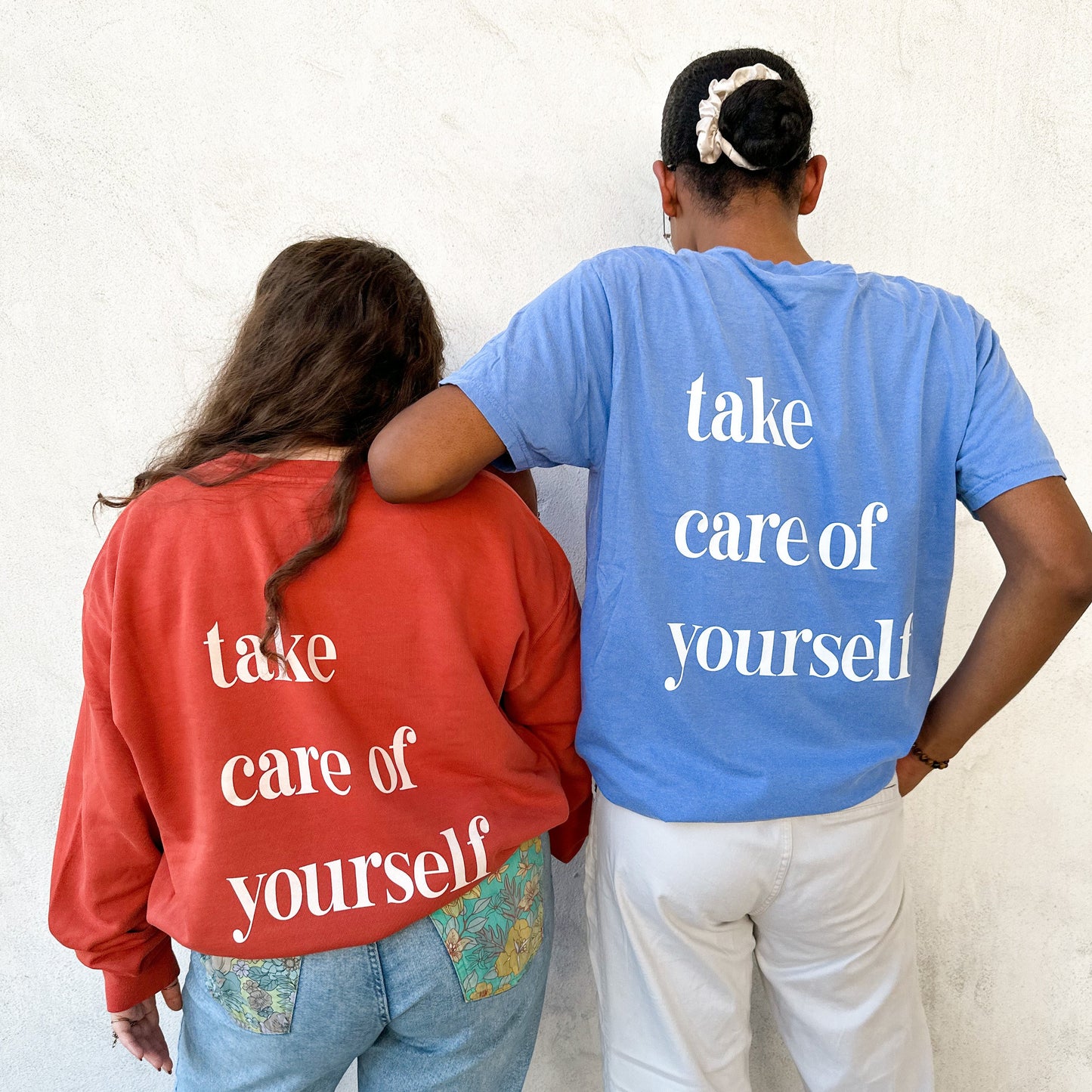 Take Care of Yourself T-shirt - Flo Blue