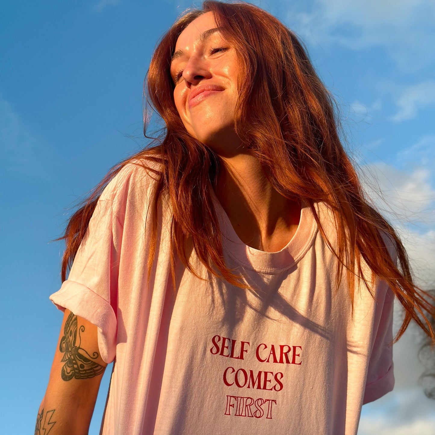 Self Care Comes First T-shirt - Blossom