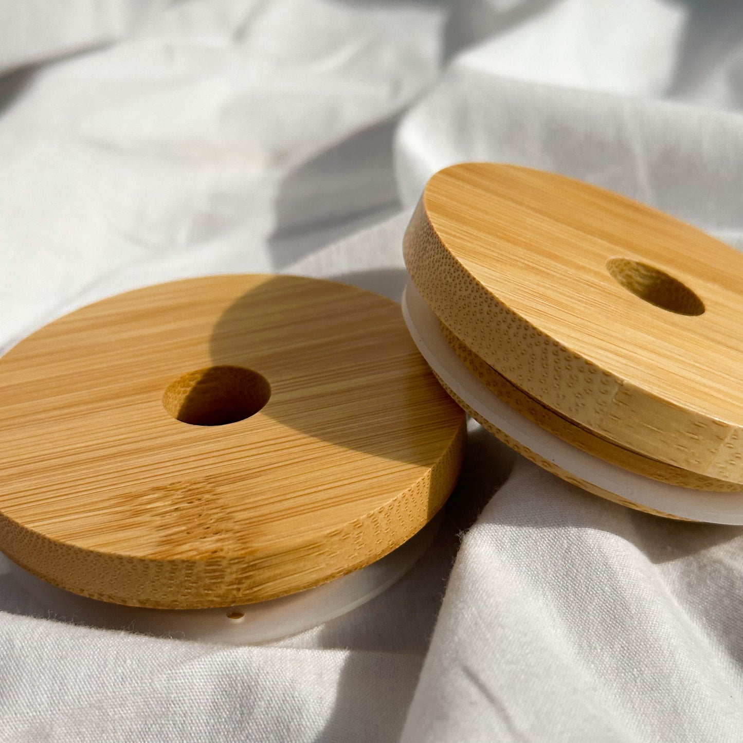 Bamboo Lid for Can Glass