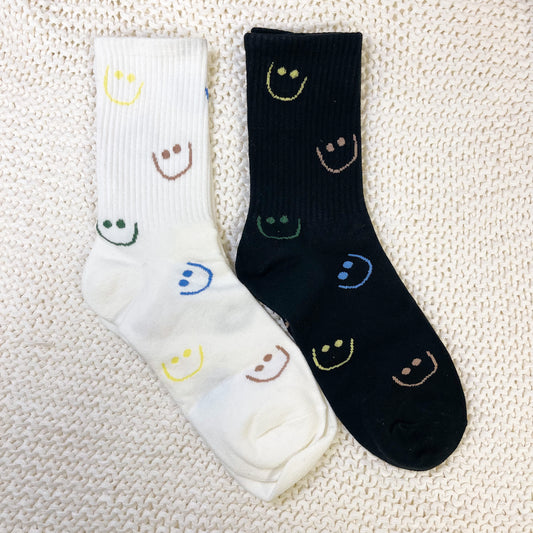 Colorful smiley faces socks