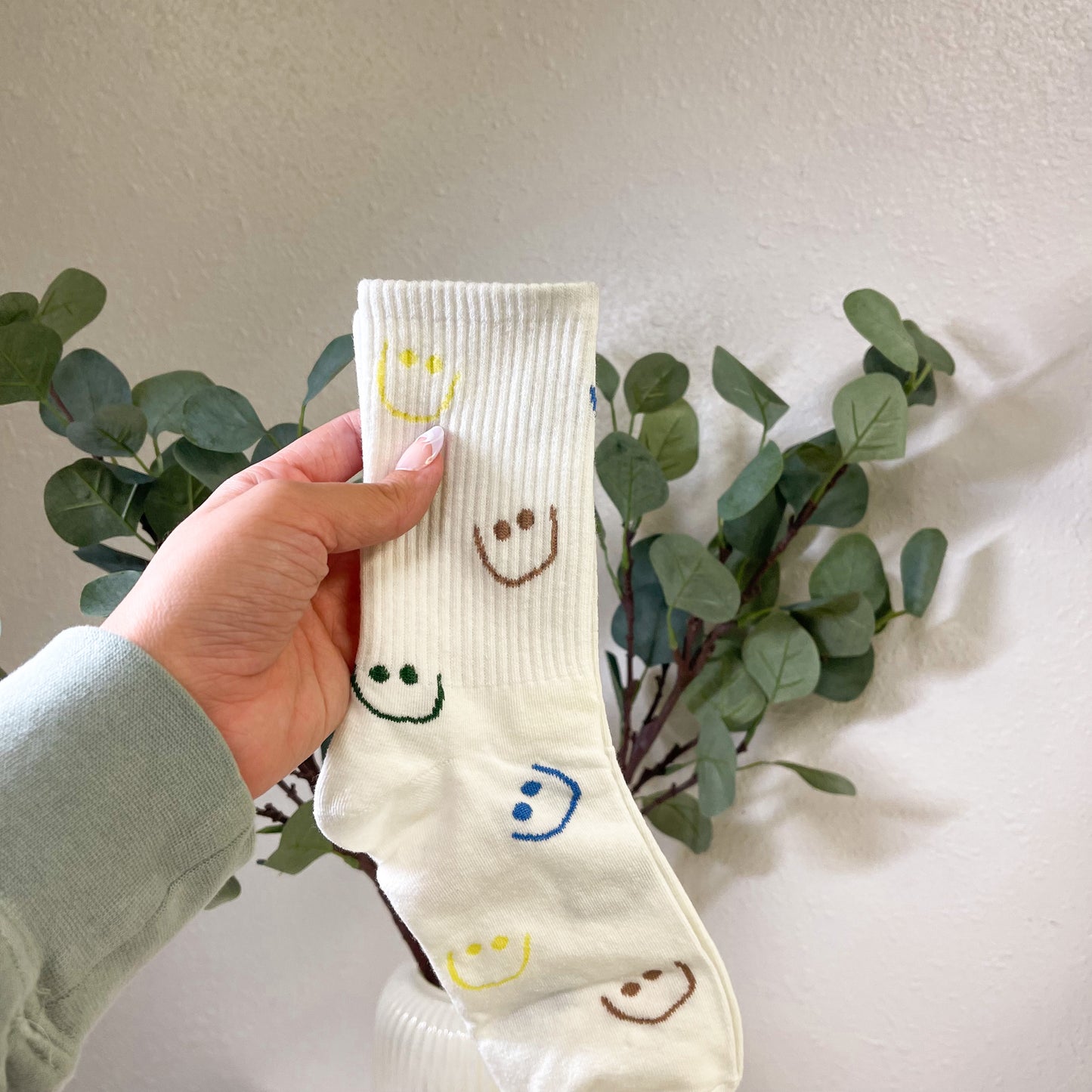 Colorful smiley faces socks