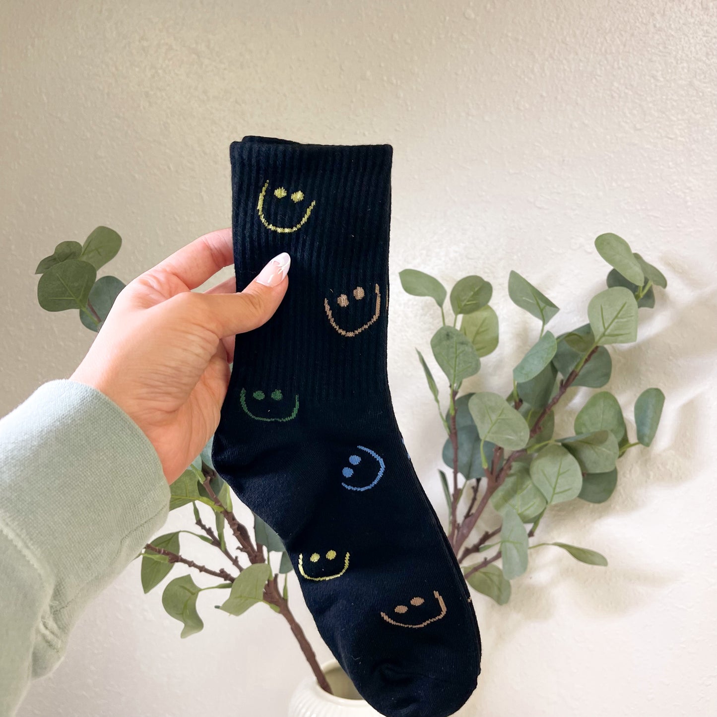 Colorful smiley faces socks