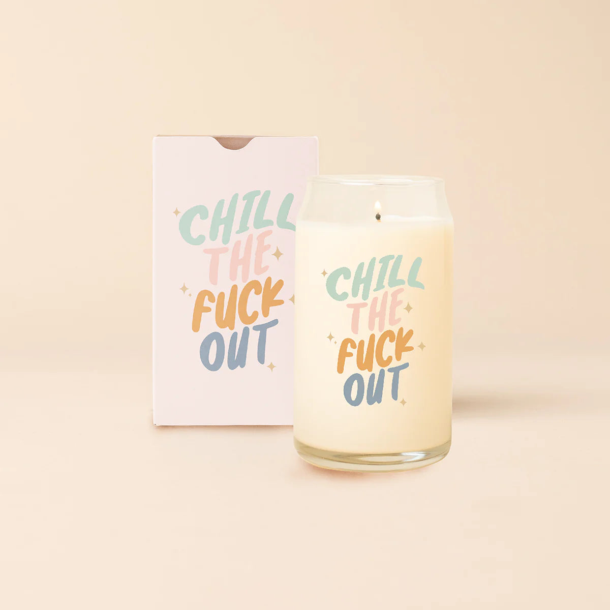 Chill the Fuck Out Candle Can Glass