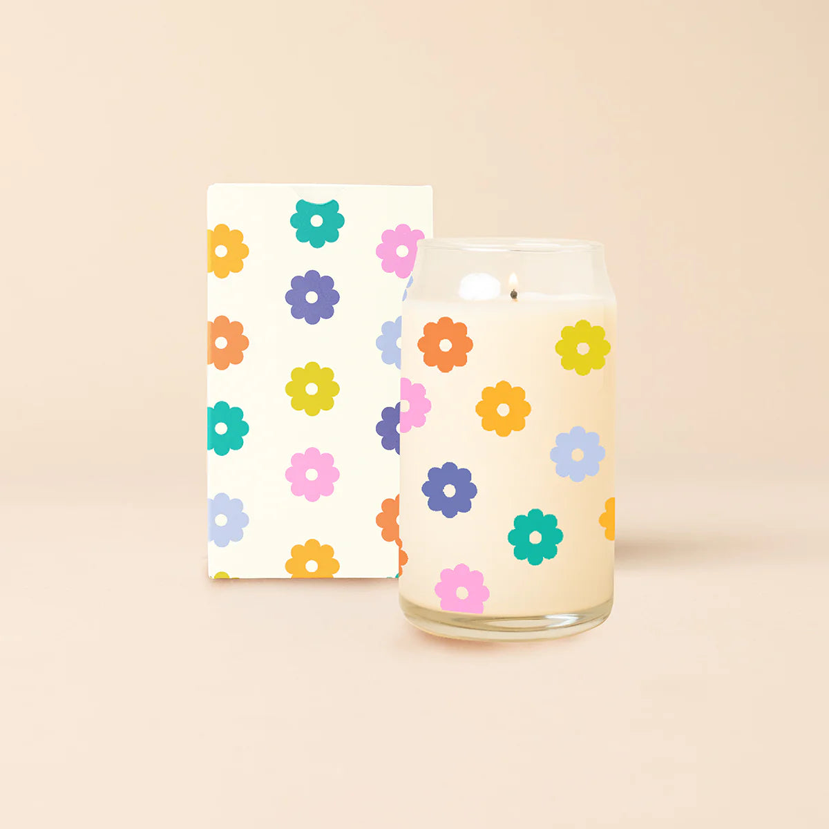 Daisy Candle Can Glass